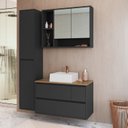 Ver imagem 1 de Conjunto para Banheiro Modulado 108cm com 3 Peças Gabinete Suspenso com Cuba Belarus