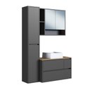 Ver imagem 2 de Conjunto para Banheiro Modulado 108cm com 3 Peças Gabinete Suspenso com Cuba Belarus