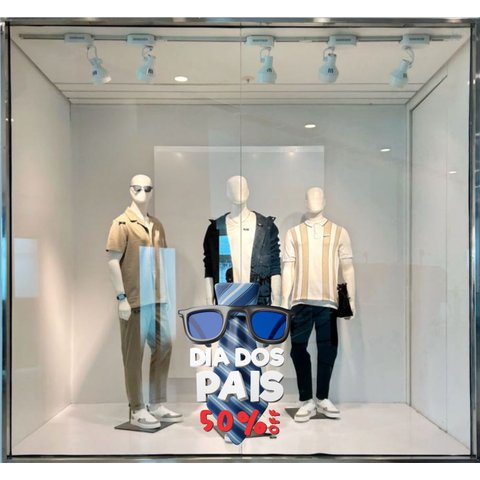 Adesivo de Vitrine Dia Dos Pais Decoração de Vitrines