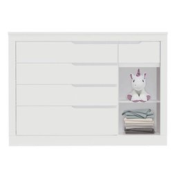 Cômoda Infantil Cléo Branco Acetinado - Carolina - 2
