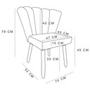 Ver imagem 5 de Cadeira Poltrona Flor Veludo Pés Palito Castanho - Pallazio Vermelho