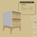 Ver imagem 6 de Mesa de Cabeceira Retrô Angle Madeira / Mdf Branco /pinus Nuv