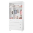 Ver imagem 4 de Guarda-Roupa Infantil 2 Portas Katatau Branco/Brilho