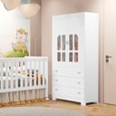 Ver imagem 1 de Guarda-Roupa Infantil 2 Portas Katatau Branco/Brilho