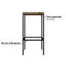 Kit Industrial com 2 Banquetas Altas - Carvalho/Preto - 3