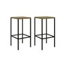 Kit Industrial com 2 Banquetas Altas - Carvalho/Preto - 1