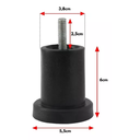 Ver imagem 2 de Kit Pés para Cama Box e Moveis em Geral com 6 Unidades Preto Altura de 50 Mm X 60 Mm