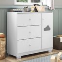 Ver imagem 2 de Cômoda Infantil Ane 1 Porta e 3 Gavetas Branco - Phoenix Baby