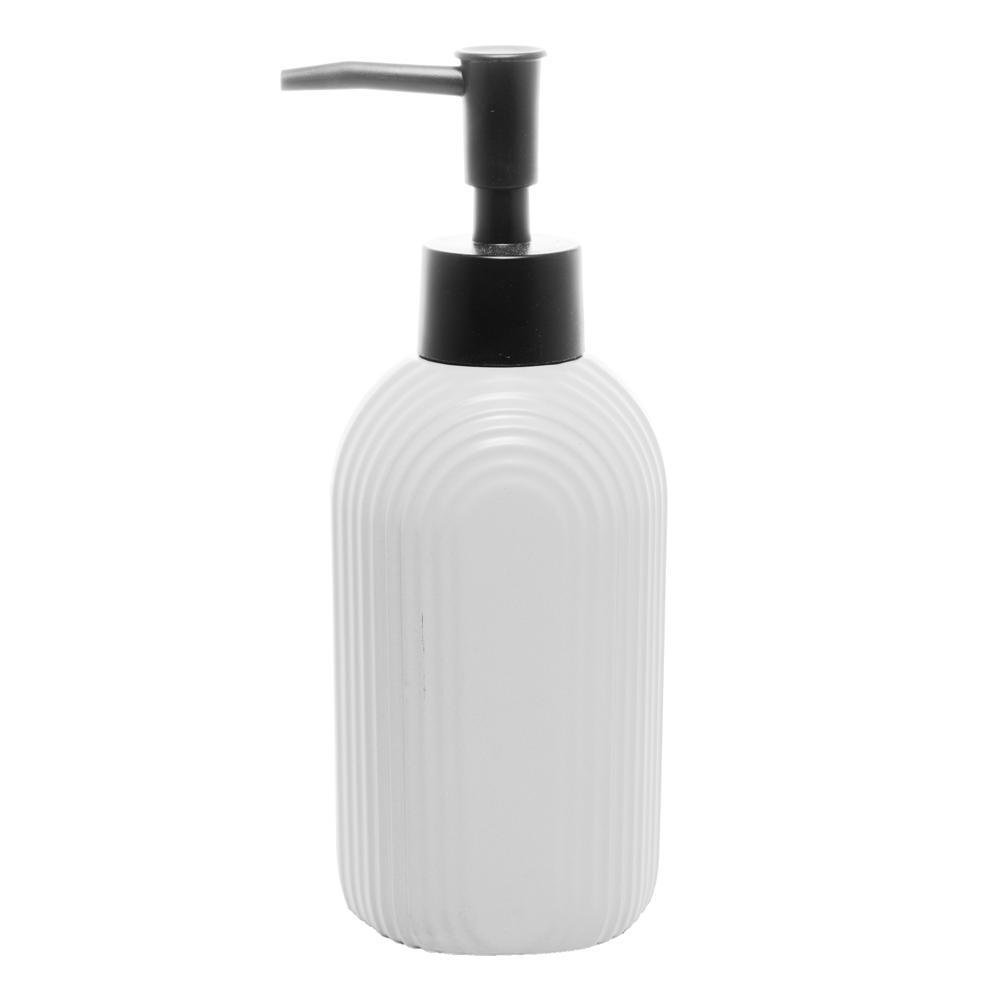 Porta Sabonete Líquido de Cerâmica Granilite Arcos Branco 350ml - Wolff - 2