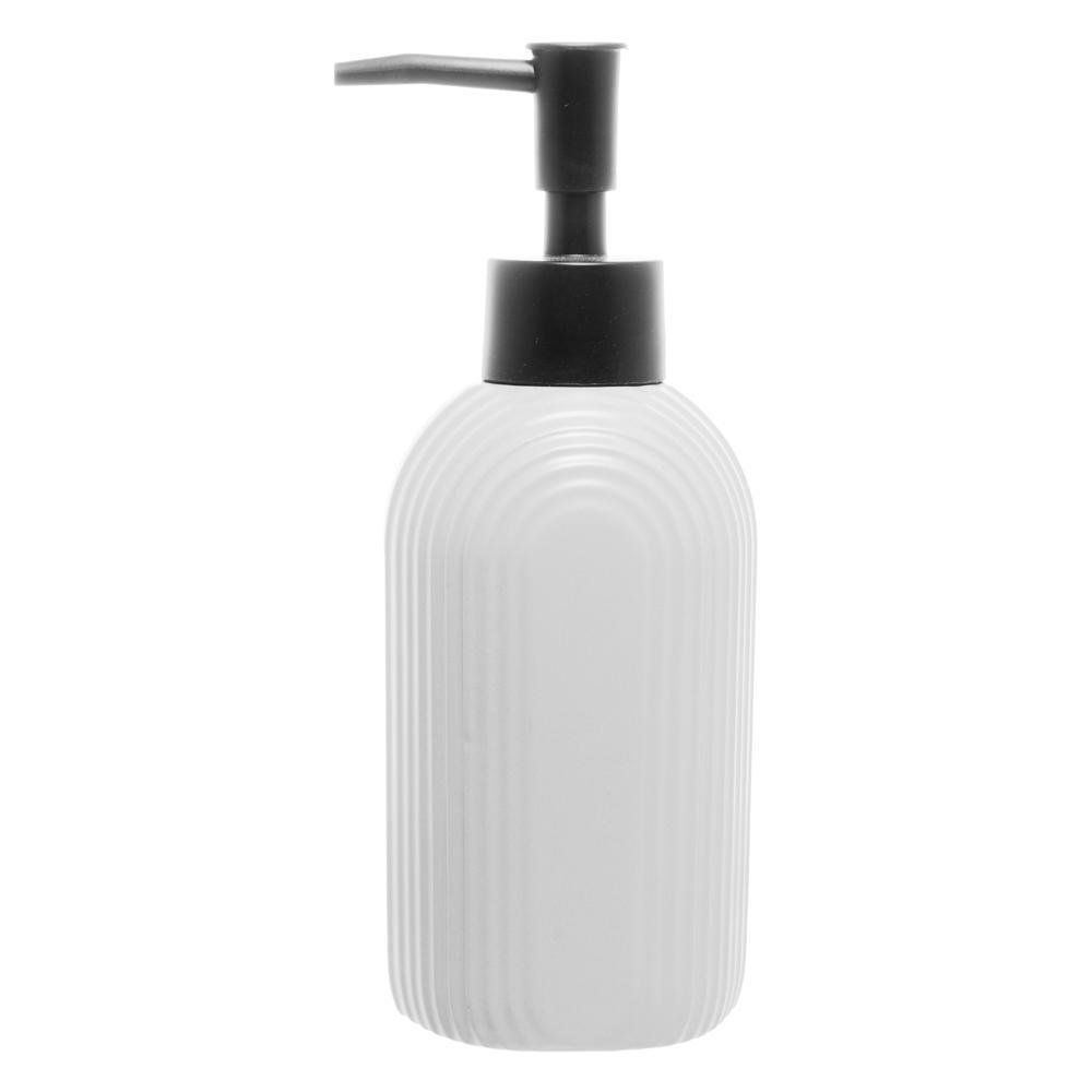 Porta Sabonete Líquido de Cerâmica Granilite Arcos Branco 350ml - Wolff - 3