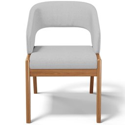 Cadeira de Jantar e Estar Living Estofada Lince L02 Linho Cinza - Lyam Decor - 7