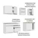 Ver imagem 5 de Armário de Cozinha Completa 240cm Branco Glamy Madesa 06