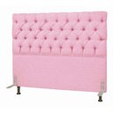 Ver imagem 1 de Cabeceira Para Cama Box De Casal 1,4 M Lisboa:Suede Rosa Claro