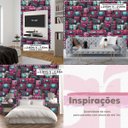 Ver imagem 4 de Papel de Parede Gamer 3d Grafite Arte Pintura Realista Rosa e Azul Lavavel Varias Cores Quarto 12m