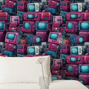 Ver imagem 5 de Papel de Parede Gamer 3d Grafite Arte Pintura Realista Rosa e Azul Lavavel Varias Cores Quarto 12m