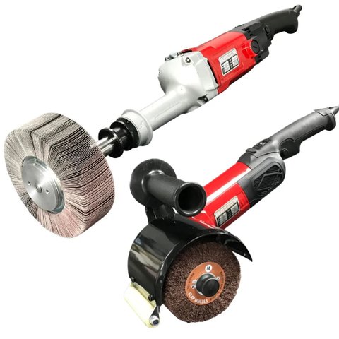 C - Kit Acetinadora + Esmeril Reto para Inox - Linha Basic