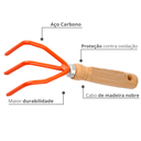 Ver imagem 2 de Ancinho de 3 Dentes Standard para Jardim Cabo de Madeira Nobre Durín