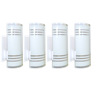 Ver imagem 1 de Kit 4 Arandela Calha de Parede com Vidro Pintado:tradicional/branco/110/220