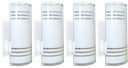 Ver imagem 1 de Kit 4 Arandela Calha de Parede com Vidro Pintado:tradicional/branco/110/220