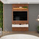 Ver imagem 2 de Painel para Tv até 55 Polegadas 1,43m Ripado Autêntico com Led Montreal com Nicho Efraín