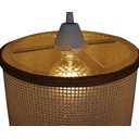 Ver imagem 3 de Lustre Pendente Luminária Madeira, Palha E Sisal 40 x 35 cm