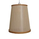 Ver imagem 2 de Lustre Pendente Luminária Madeira, Palha E Sisal 40 x 35 cm
