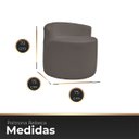 Ver imagem 7 de Kit 1 Poltrona com Sofá Curvo 2 Lugares Feijão Forma Orgânica Bouclé