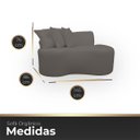 Ver mais imagens de Kit 1 Poltrona com Sofá Curvo 2 Lugares Feijão Forma Orgânica Bouclé