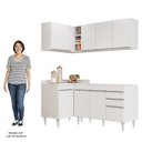 Ver imagem 5 de Armário de Cozinha Modulado de Canto Direito 4 Peças Cp37 Balcão sem Tampo Branco - Lumil Lumil Móve