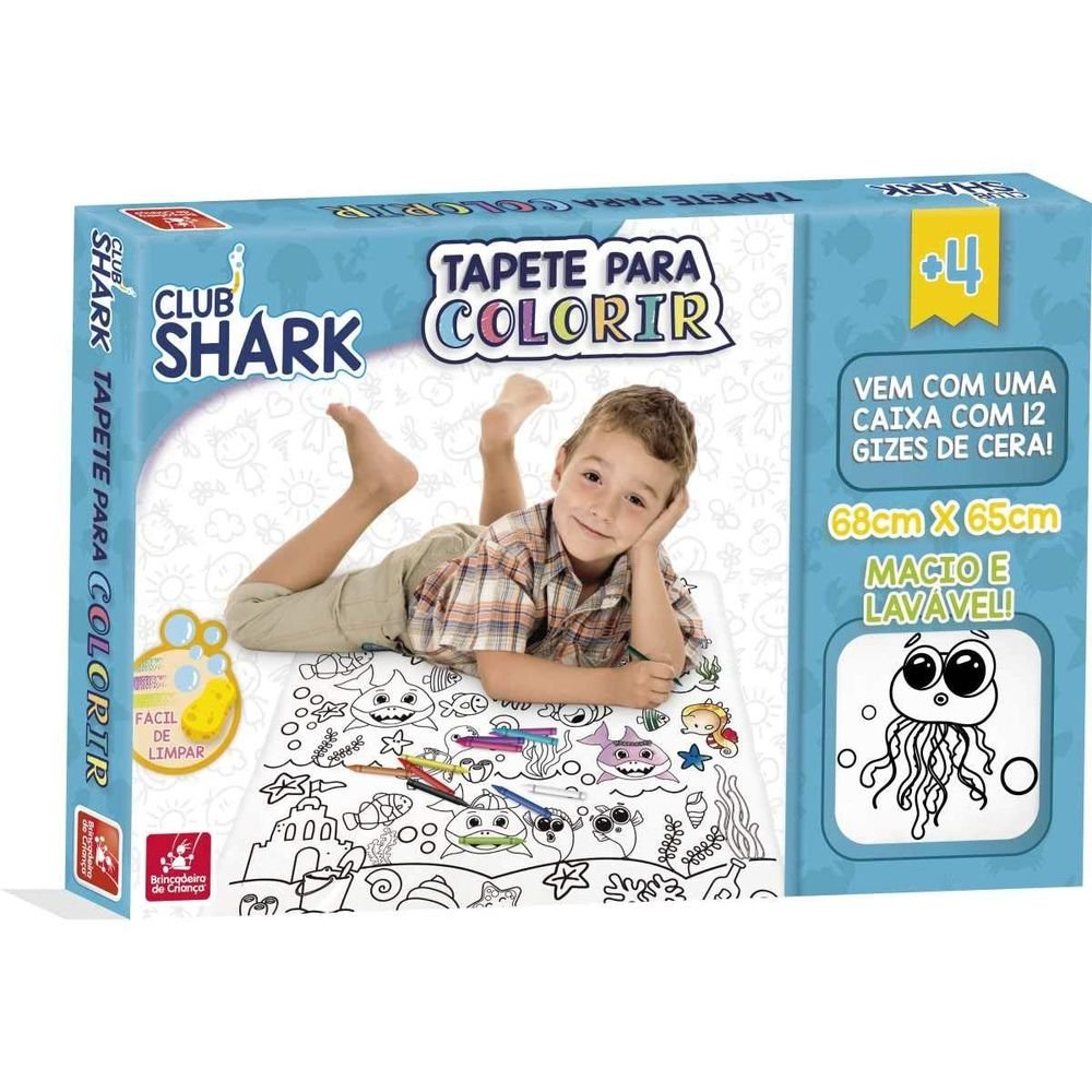 Tapete para Colorir Club Shark - Brincadeira de Criança - 3