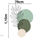 Ver imagem 2 de Adesivo de Parede Flor Bolas Tons Verdes Minimalista Raminho
