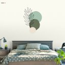 Ver imagem 1 de Adesivo de Parede Flor Bolas Tons Verdes Minimalista Raminho