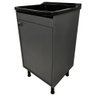 Tanque De Lavanderia 22 Litros Com Gabinete 100% MDF Cor:PretoCinza - 3