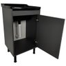 Tanque De Lavanderia 22 Litros Com Gabinete 100% MDF Cor:PretoCinza - 4