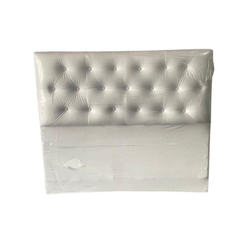 Cabeceira de Cama Box Casal - Corino Branco