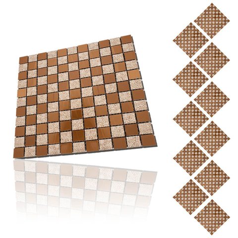 Pastilha de Vidro Autocolante Kit 11 Uni Parede Cozinha Banheiro Box Sala Decorativa Facil Aplicacao
