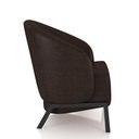 Ver imagem 6 de Poltrona Decorativa Sala de Estar Kenya Pés em Ferro Pu Preto/marrom G33 - Gran Belo