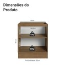 Ver imagem 4 de Balcão de Cozinha 70 Cm 2 Portas (sem Tampo) Rustic/cinza Lux Madesa Rustic/cinza