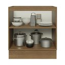 Ver imagem 6 de Balcão de Cozinha 70 Cm 2 Portas (sem Tampo) Rustic/cinza Lux Madesa Rustic/cinza