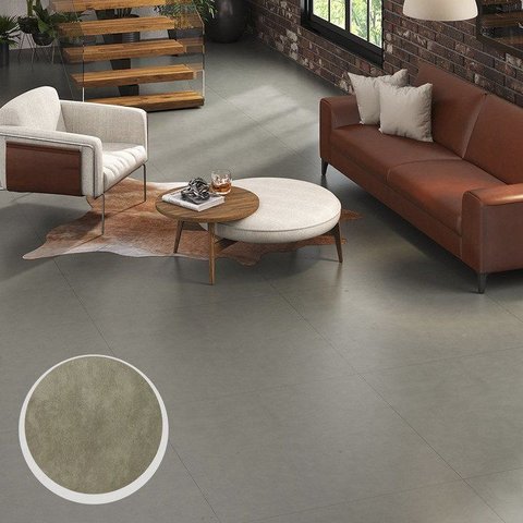 Piso Vinilico Colado Placa Pietra 3mm Casa Grassi Ciment Léger