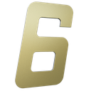 Ver imagem 1 de Número 130mm Garbo Font - Ouro Escovado 6