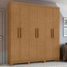 Guarda-roupa Casal Jazz 6 Portas 3 Gavetas 73939.58 Amêndoa Clean - Móveis Lopas - 1