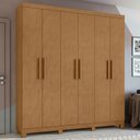 Ver imagem 1 de Guarda-roupa Casal Jazz 6 Portas 3 Gavetas 73939.58 Amêndoa Clean - Móveis Lopas