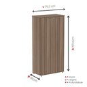 Ver imagem 4 de Armário Alto para Escritório com 2 Portas Pivotantes P25 Marrom/Walnut