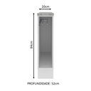 Ver imagem 2 de Balcão Porta-Pano Madesa para Cozinhas Glamy, Agata e Stella 20 cm (Com Tampo) Branco
