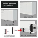 Ver imagem 6 de Balcão Porta-Pano Madesa para Cozinhas Glamy, Agata e Stella 20 cm (Com Tampo) Branco