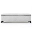 Ver imagem 2 de Recamier Bau Julia 1,40m Suede Branco - Inova Decor Inova Decorações