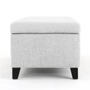 Ver imagem 3 de Recamier Bau Julia 1,40m Suede Branco - Inova Decor Inova Decorações