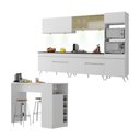 Ver imagem 1 de Armário de Cozinha Completa com Bancada Americana Veneza Multimóveis Mp2199 Branco