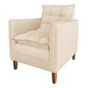 Ver imagem 2 de Poltrona de Amamentação Reclinável Sofá Cama com Puff Bege Bz Decor